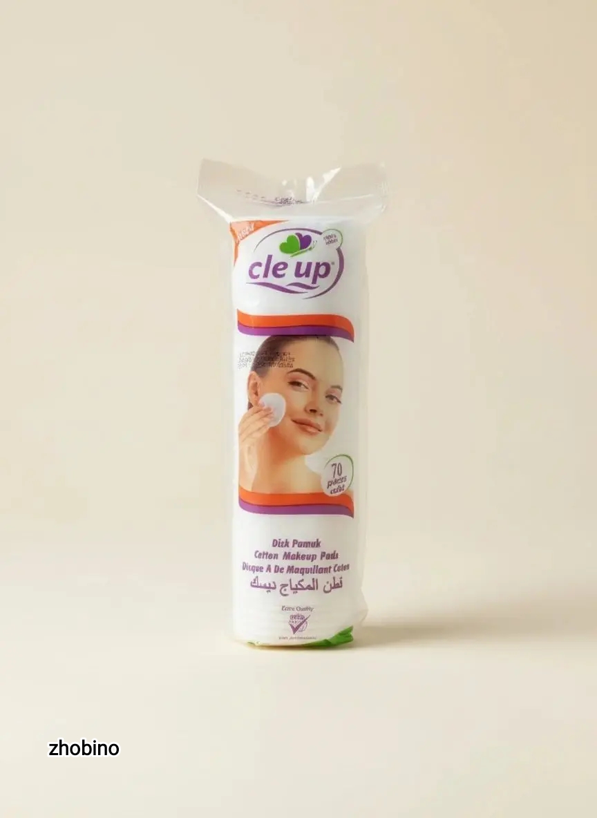 پد پنبه‌ای پاک‌کننده آرایش کلین آپ Cle Up | نرم، بدون پرز و مناسب پوست حساس